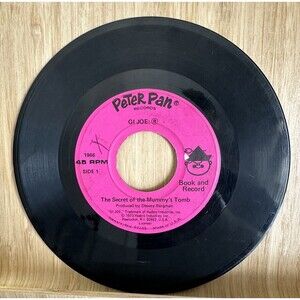 GI Joe The Secret Of The Mummy's Tomb- 45RPM Peter Pan Records Record Only ARAH